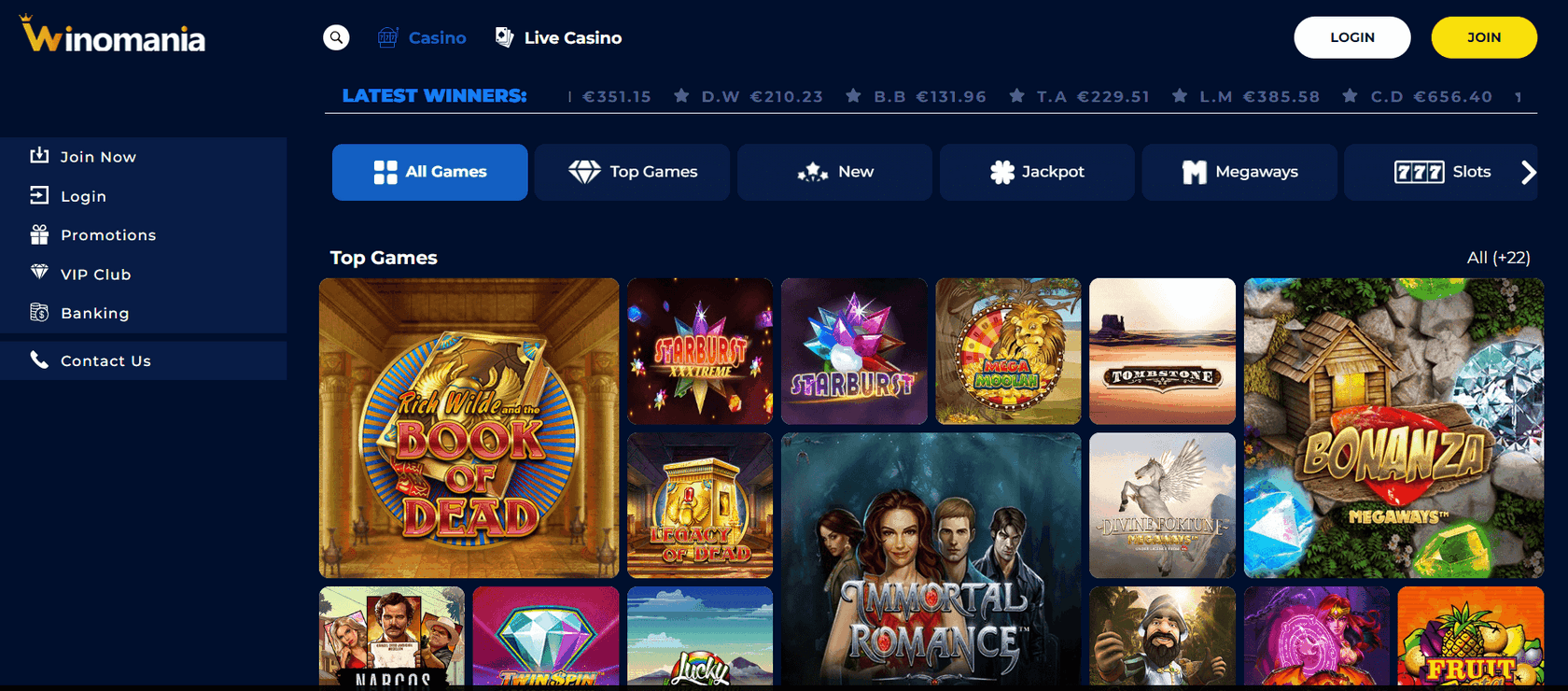 Відгук WinOMania Gambling Enterprise (2025) – регулярні акції Відгук WinOMania Gambling Enterprise (2025) – регулярні акції